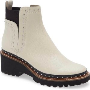 Dolce Vita Huey Studded White Bootie Size 8.5